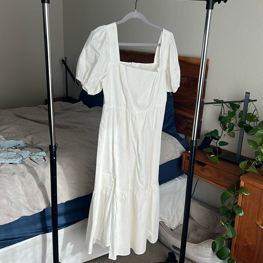 ASTR The Label White Midi Dress